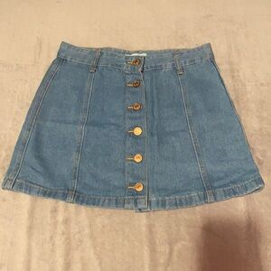 Jean mini skirt